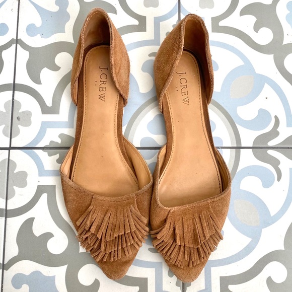 J Crew Classic D’Orsay Flats with Fringe - Picture 2 of 6